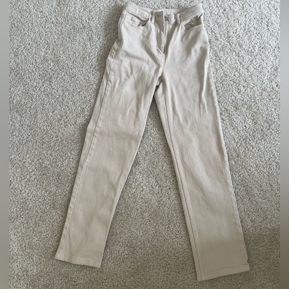 Aritzia Wilfred Free cream straight leg pants - Picture 8 of 8